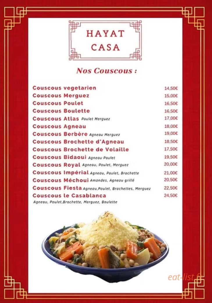 Hayat Casa — carte page 2