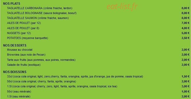 Home Pizza — carte page 3