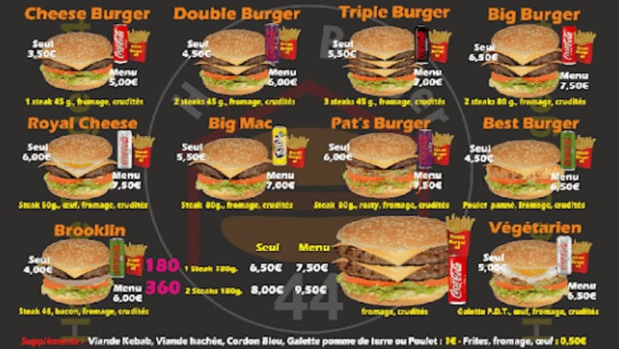 House burger 44 — carte page 3