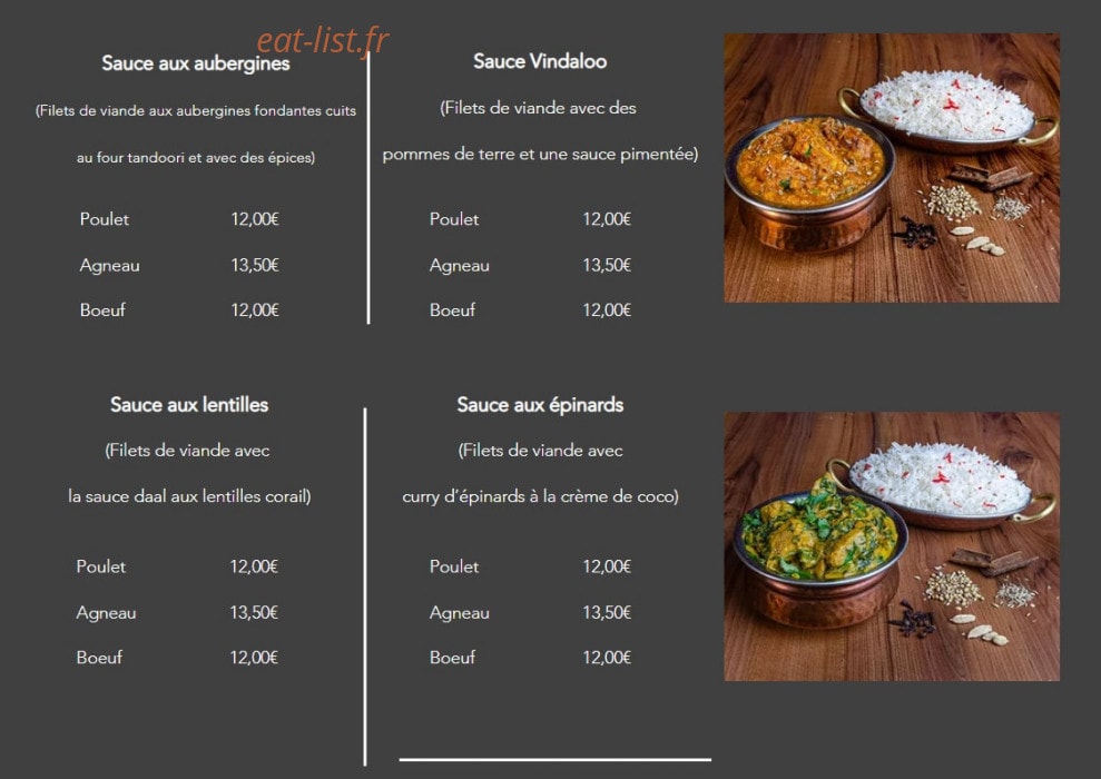 Indien Grill — carte page 5