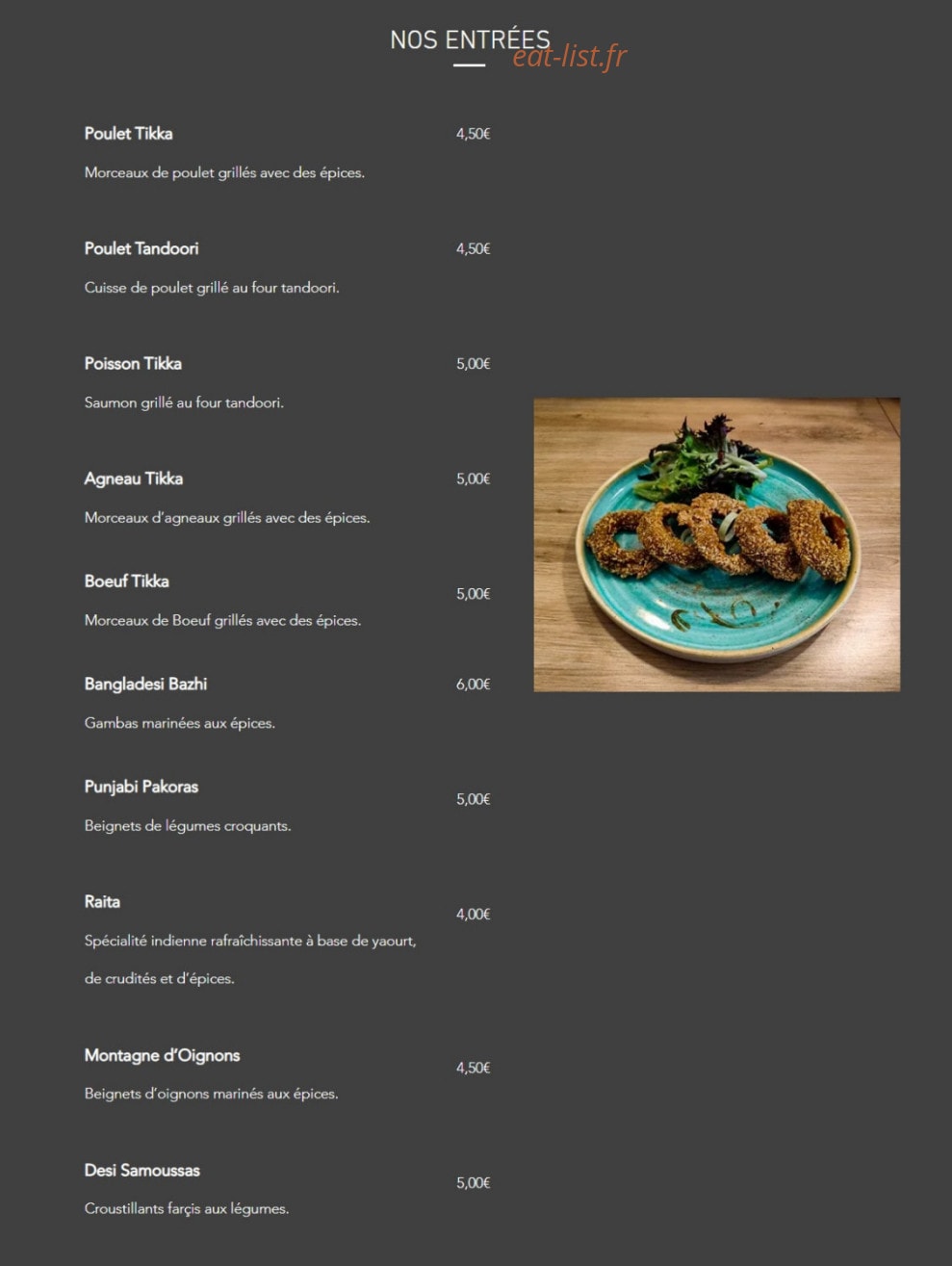 Indien Grill — carte page 3