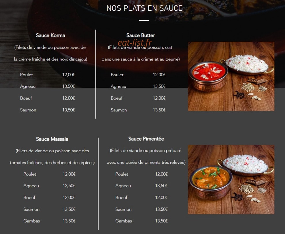 Indien Grill — carte page 4