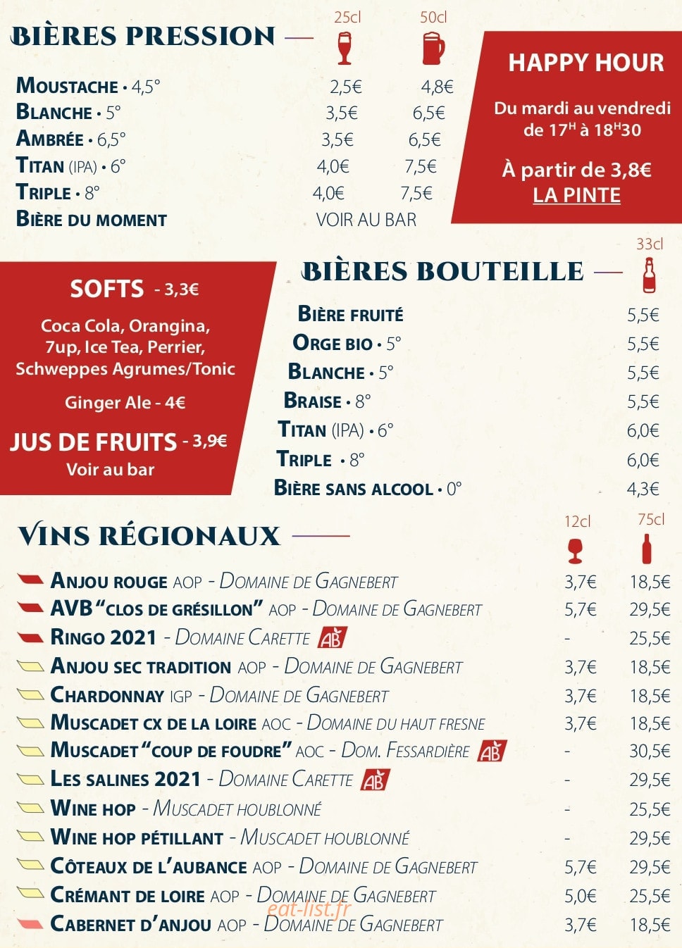 Jym Bar — carte page 4
