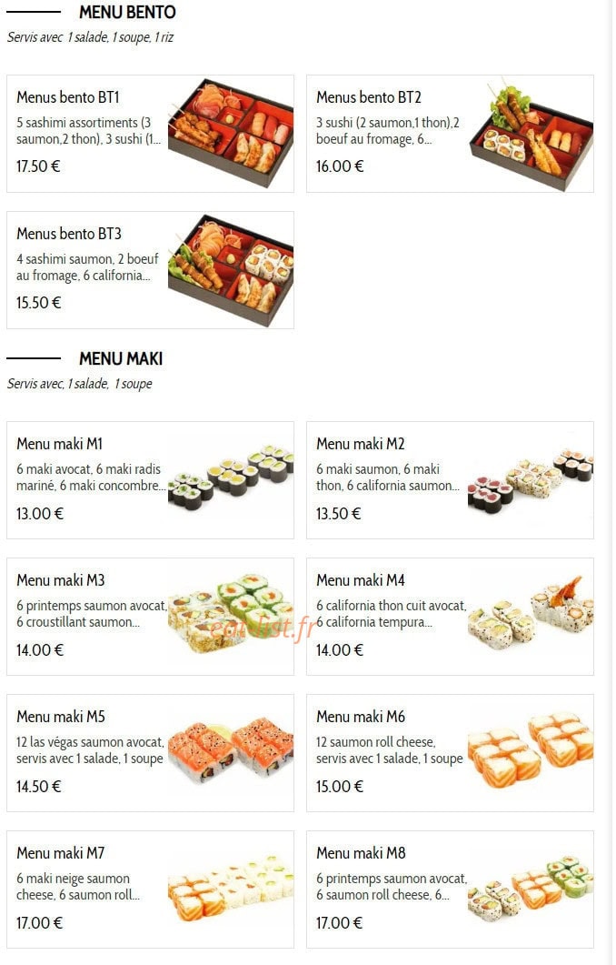 kikko sushi — carte page 3