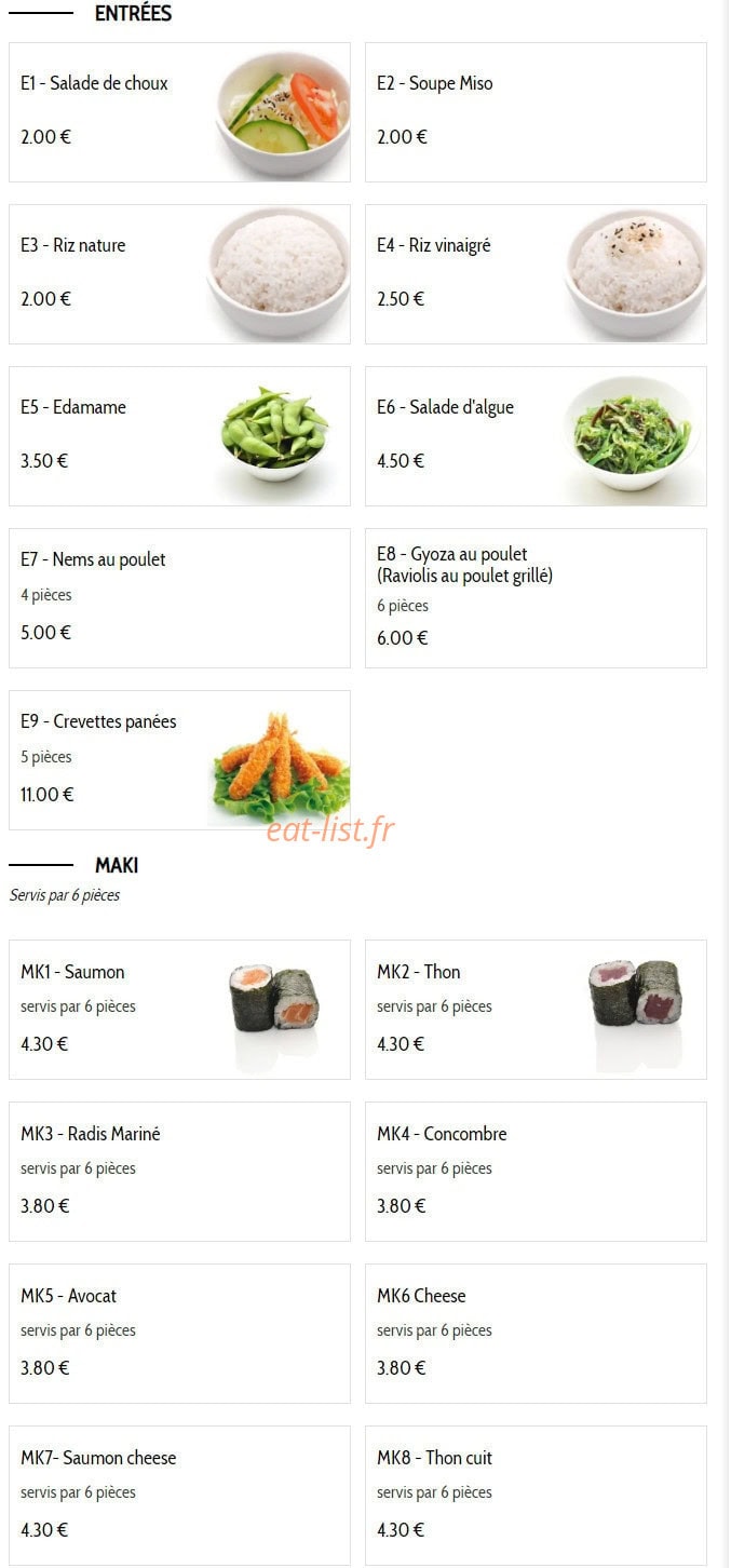 kikko sushi — carte page 6
