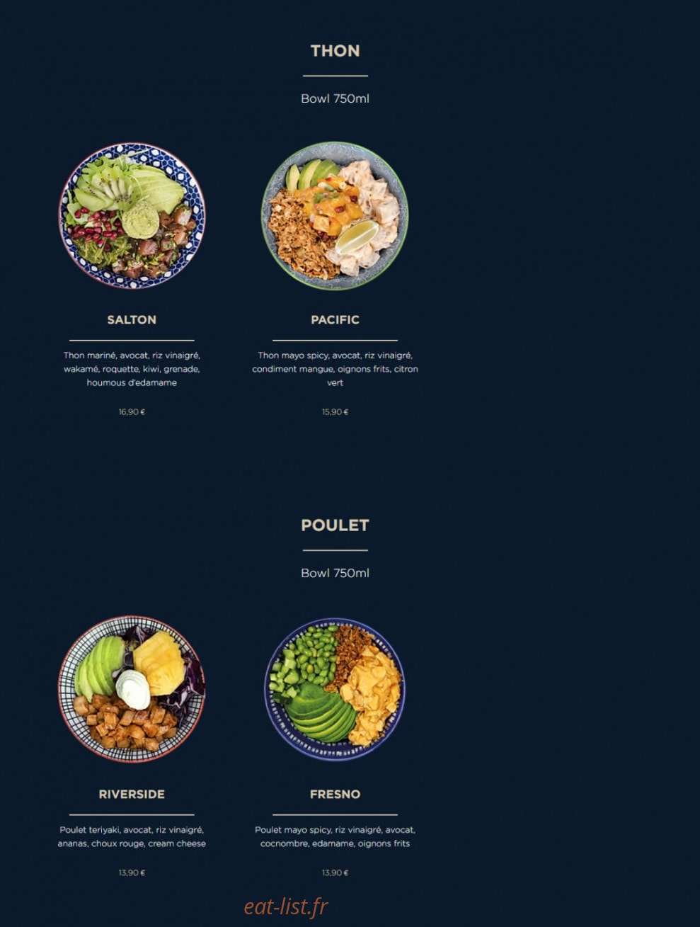 Komesu Bowl — carte page 2