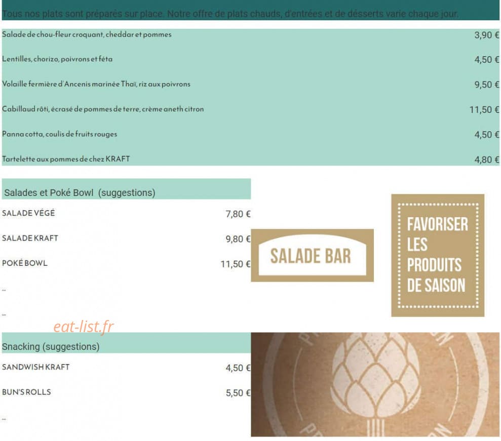 Kraft — carte page 1