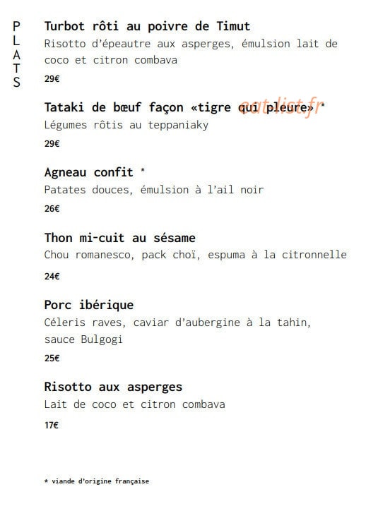 Kuchi — carte page 4