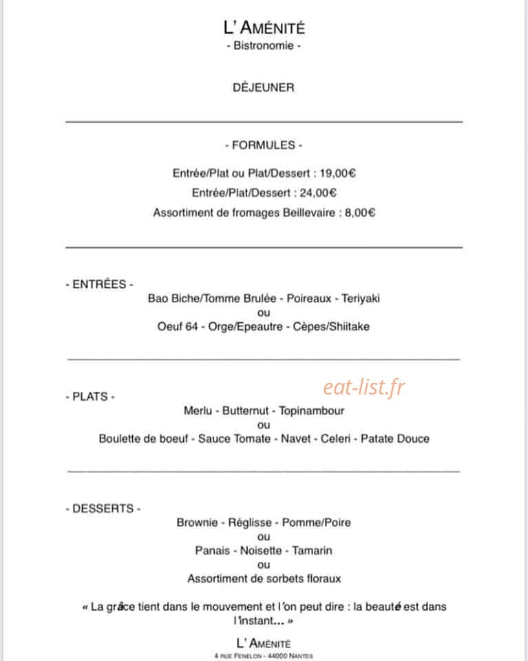 L'Aménité — carte page 1