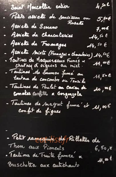 L'Appart des Anges — carte page 1