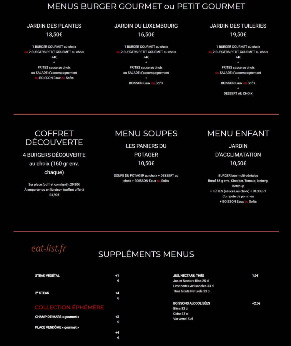L'Artisan du Burger — carte page 4