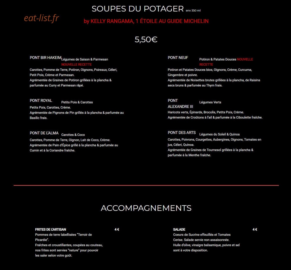 L'Artisan du Burger — carte page 2