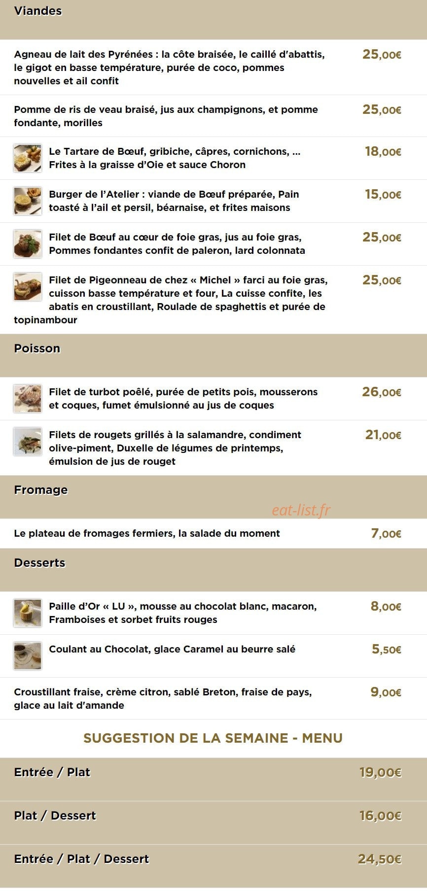 L'atelier d'alain — carte page 2