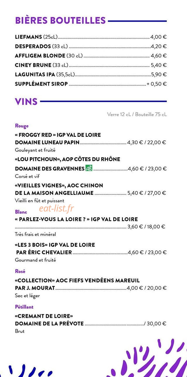 L'Echappée — carte page 6