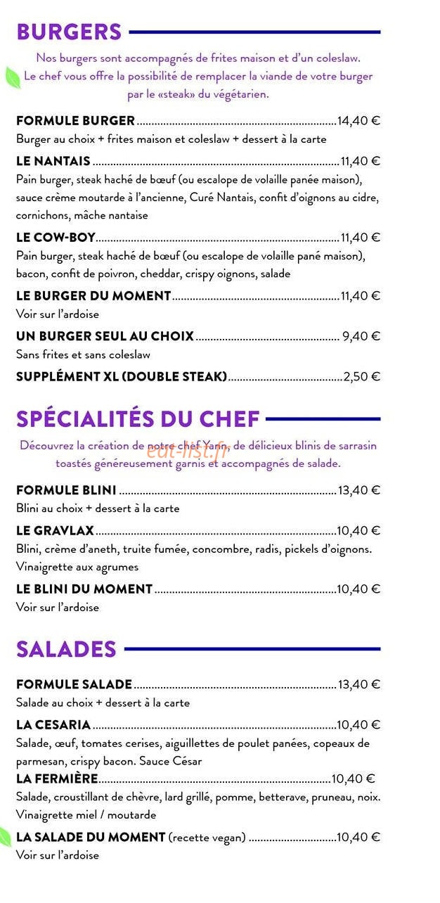 L'Echappée — carte page 2