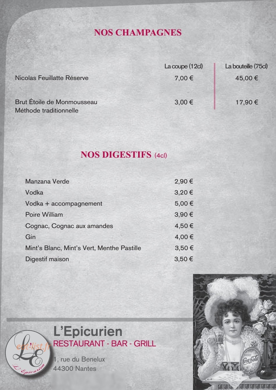 L'Epicurien — carte page 8