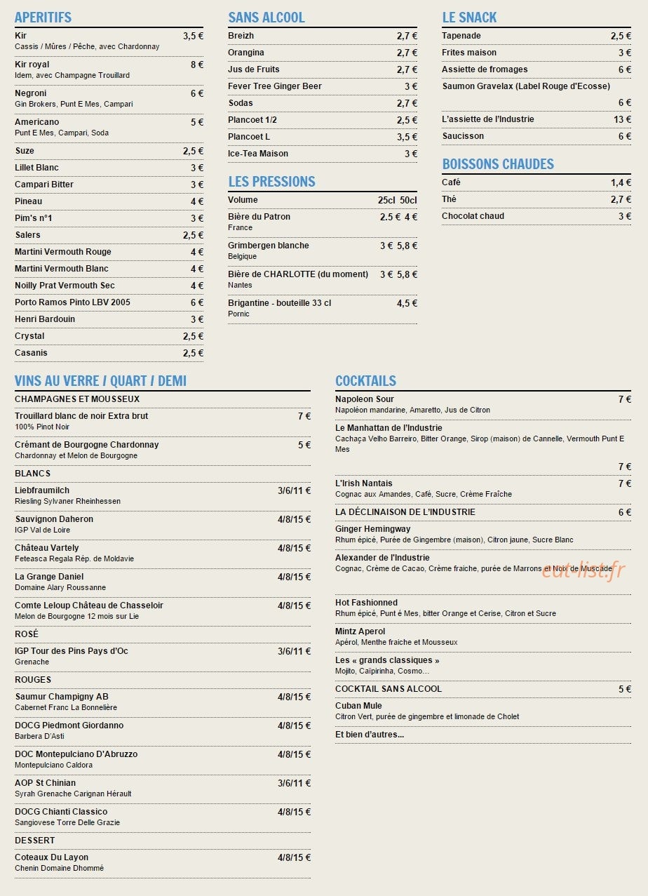 L'Industrie — carte page 1