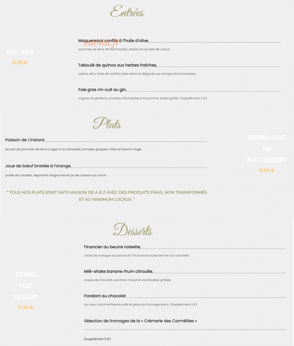 L'Instant — carte page 1