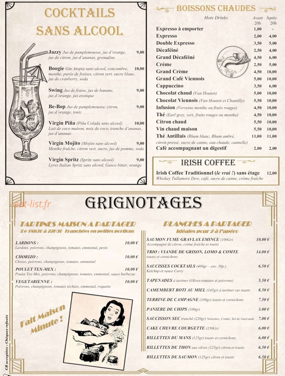 L'Univers Speakeasy — carte page 6