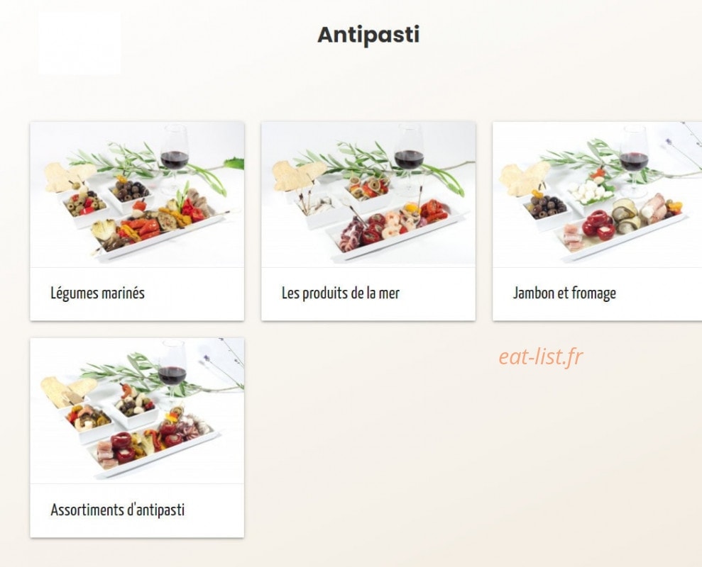 La boîte à pâtes — carte page 1