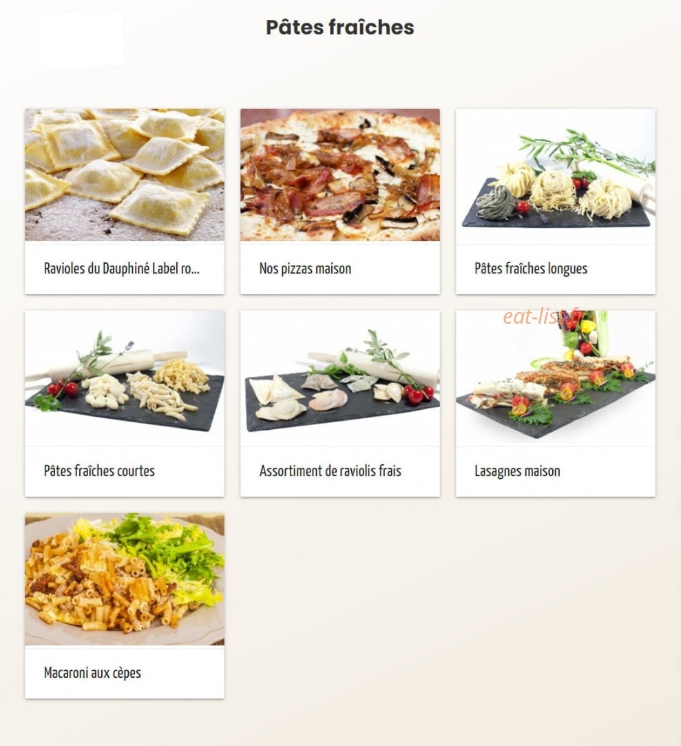 La boîte à pâtes — carte page 3
