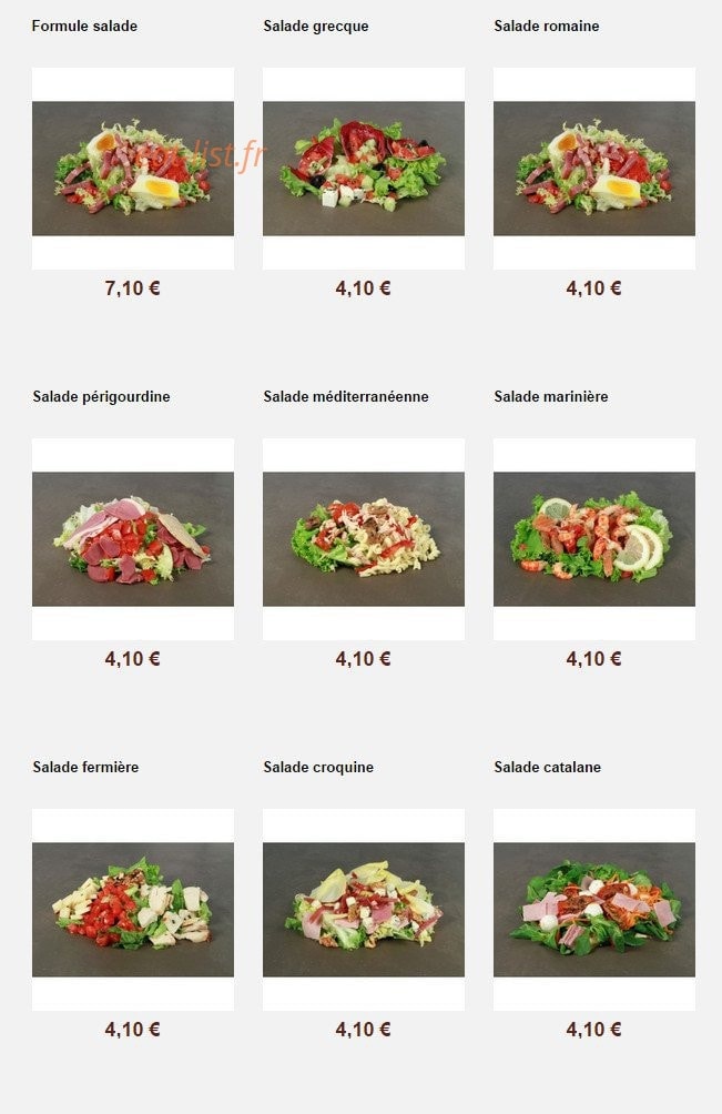 La Boulangerie d'Honoré — carte page 21