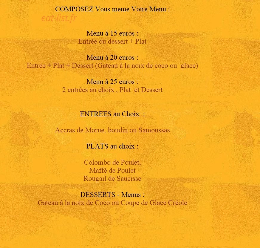 La Canne à Sucre — carte page 1