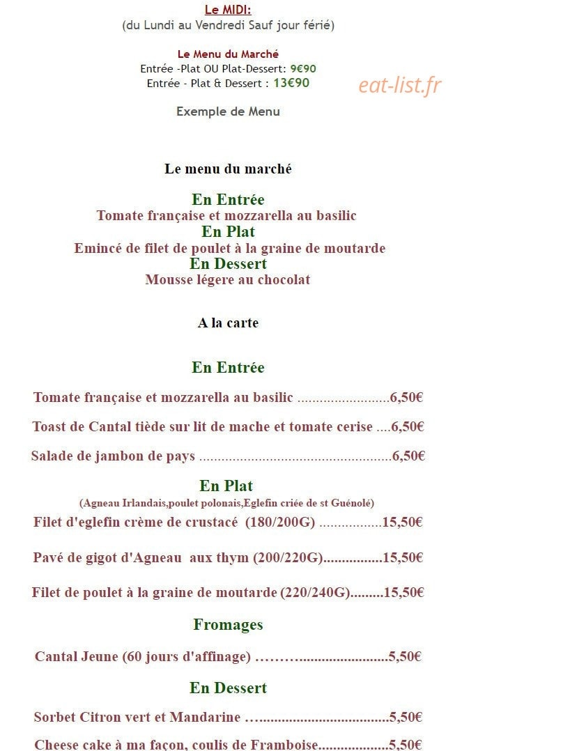La ciboulette — carte page 1