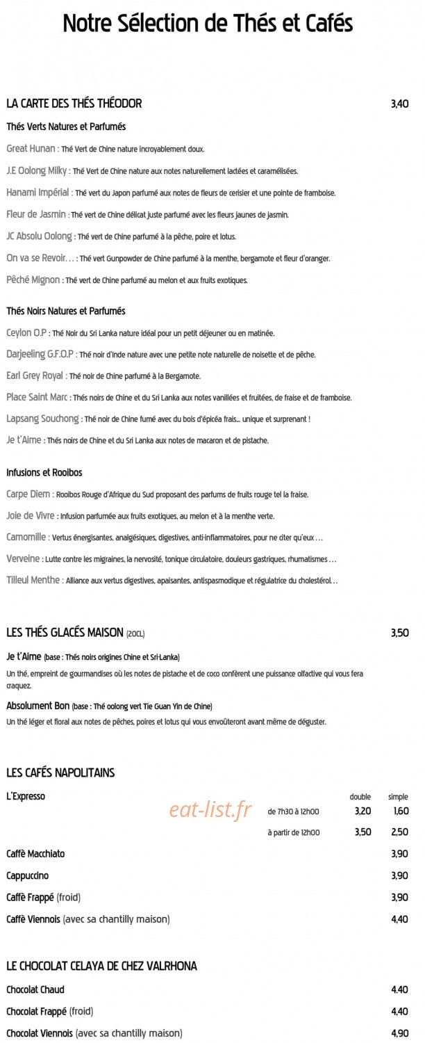 La Cigale — carte page 20