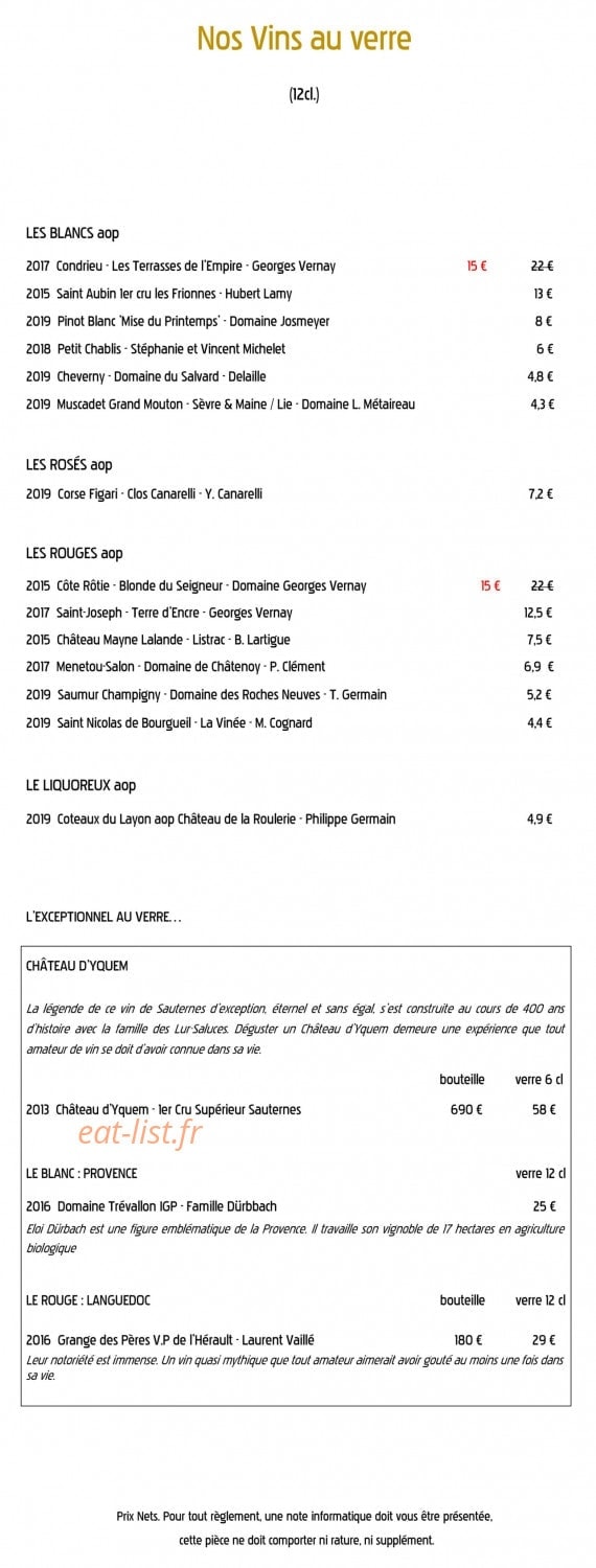 La Cigale — carte page 12