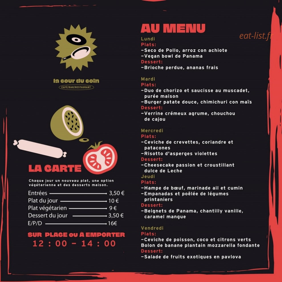 La Cour du Coin — carte page 1