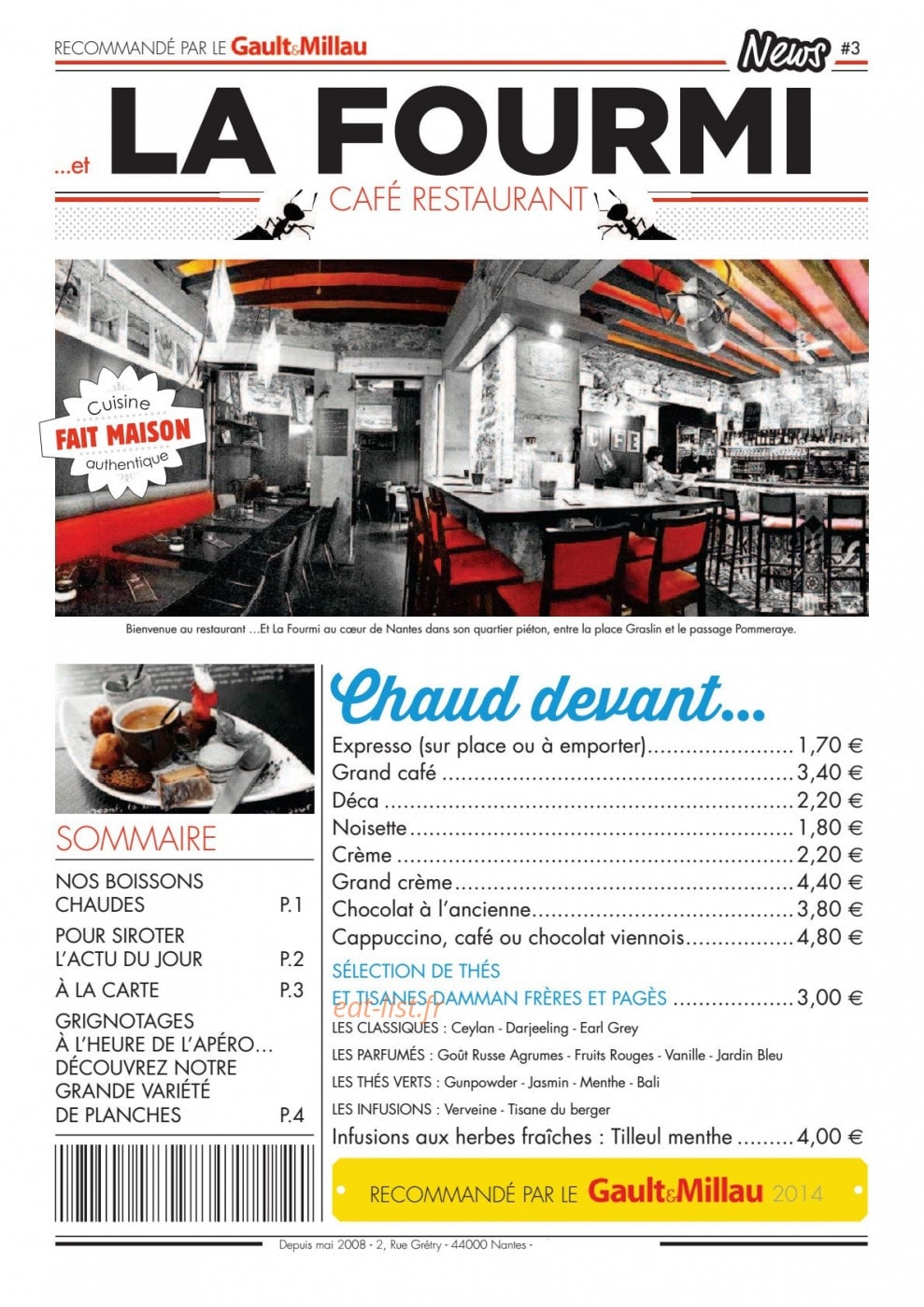 La Fourmi — carte page 1