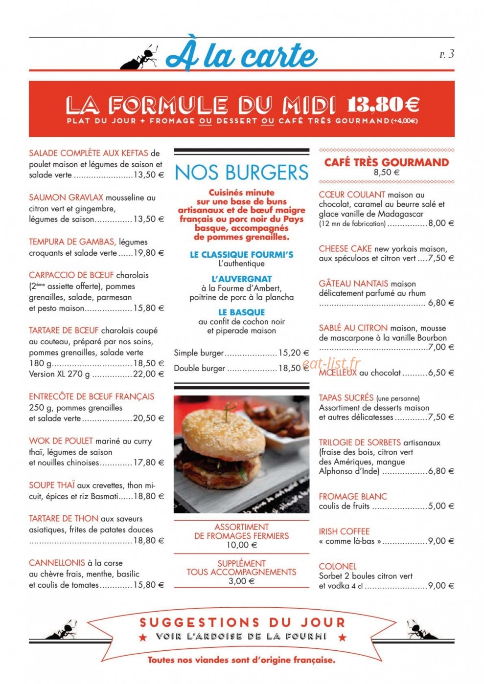 La Fourmi — carte page 3
