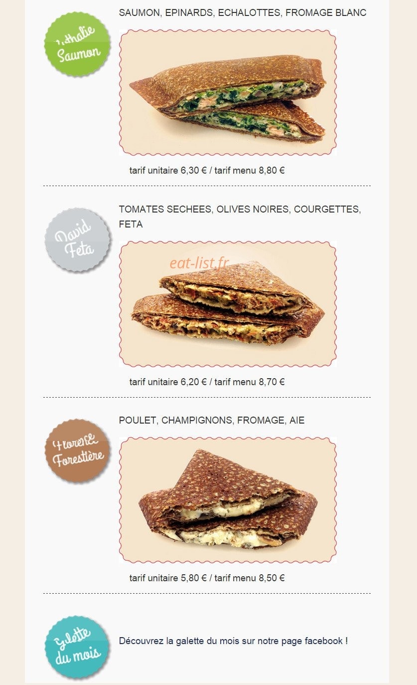 La Machine à Crêpes — carte page 3