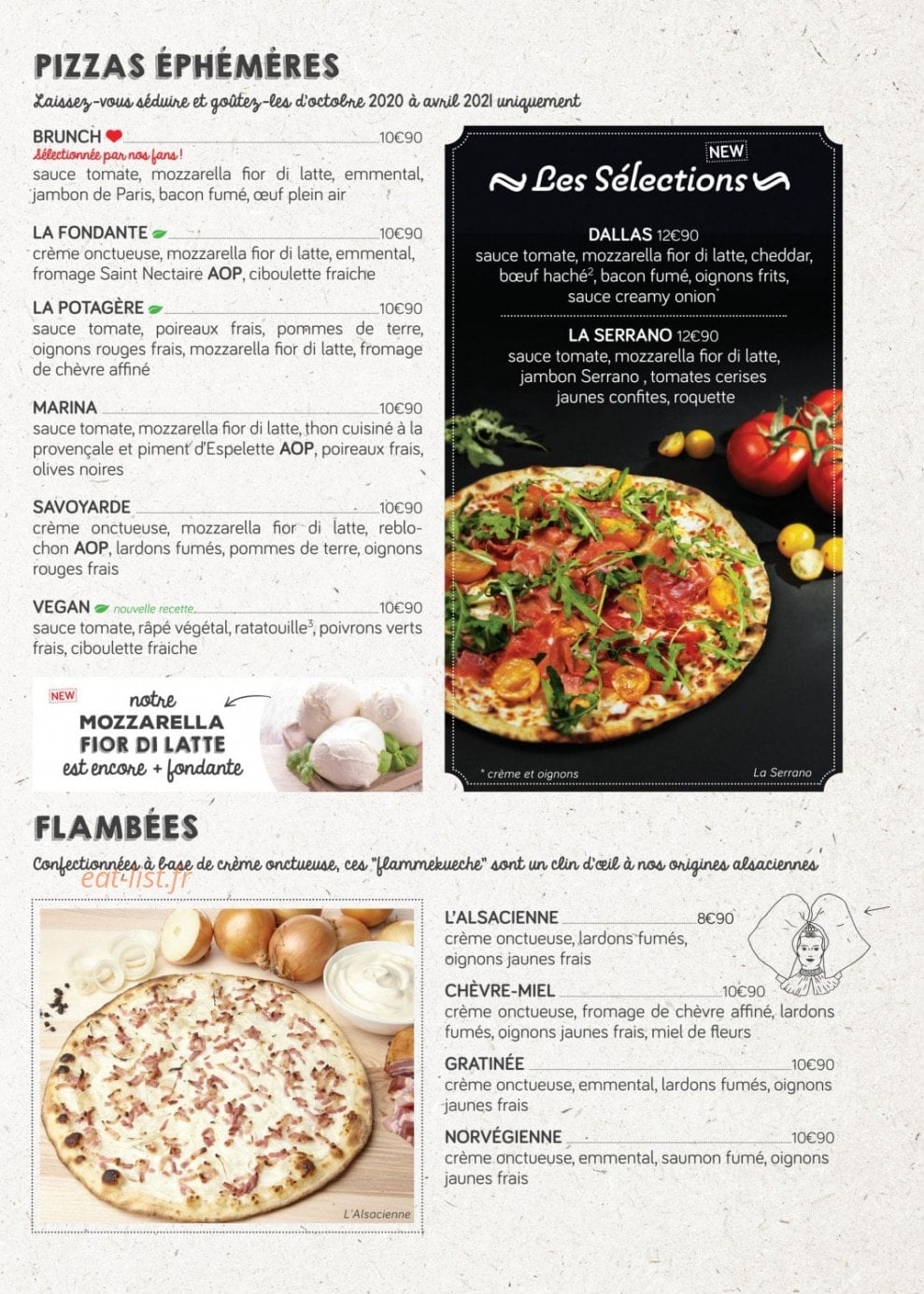 La Pizza de Nico — carte page 1