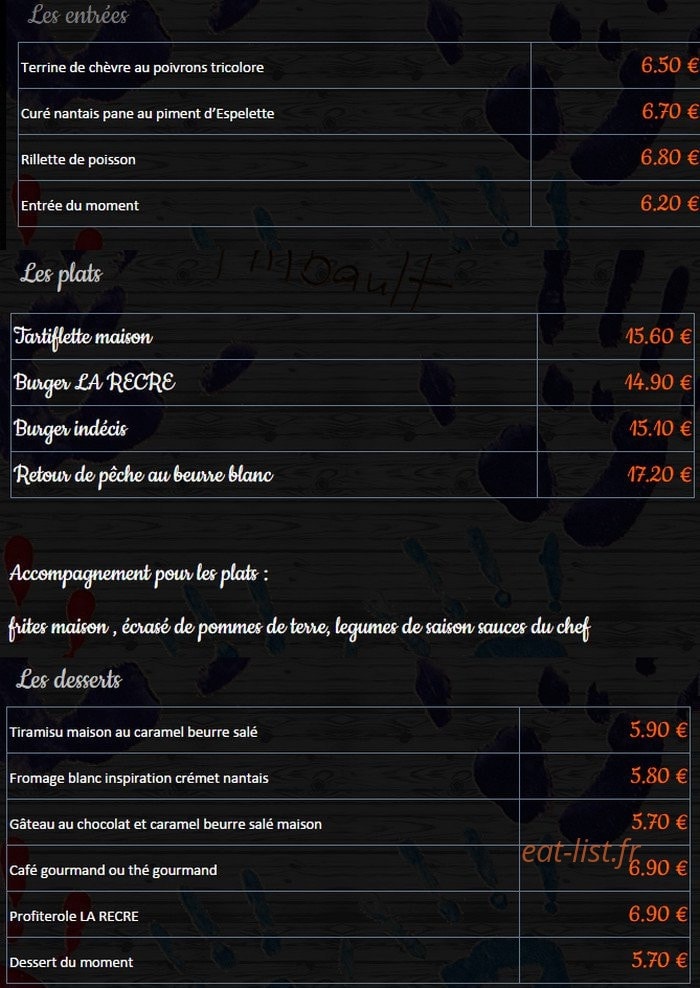 La récré — carte page 1