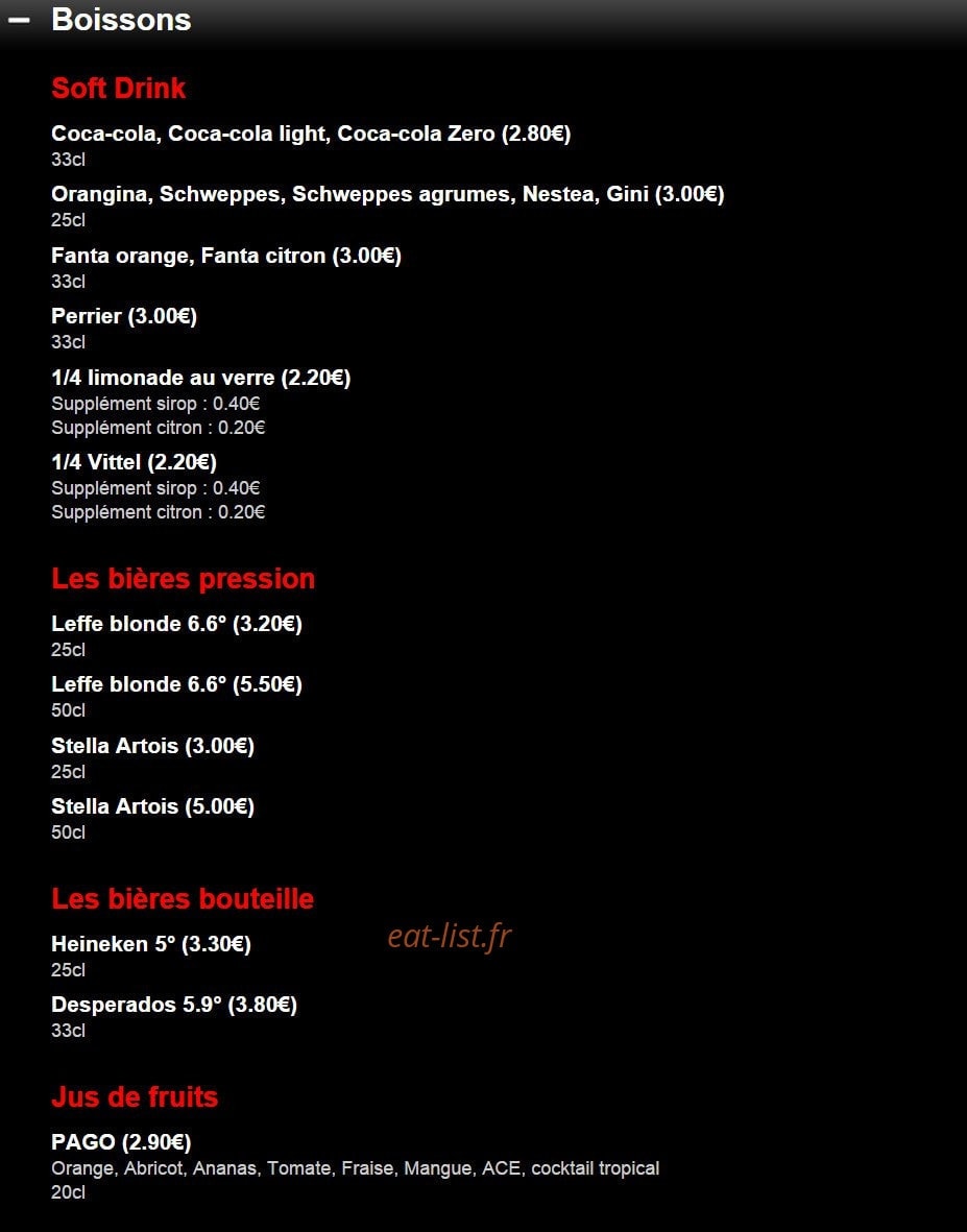 La Table de Jules — carte page 1