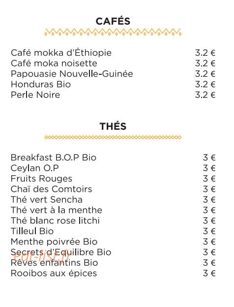 La Table Ébène — carte page 4