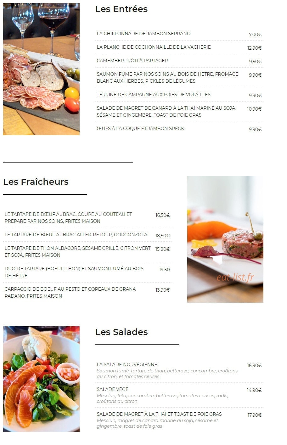 La Vacherie — carte page 1