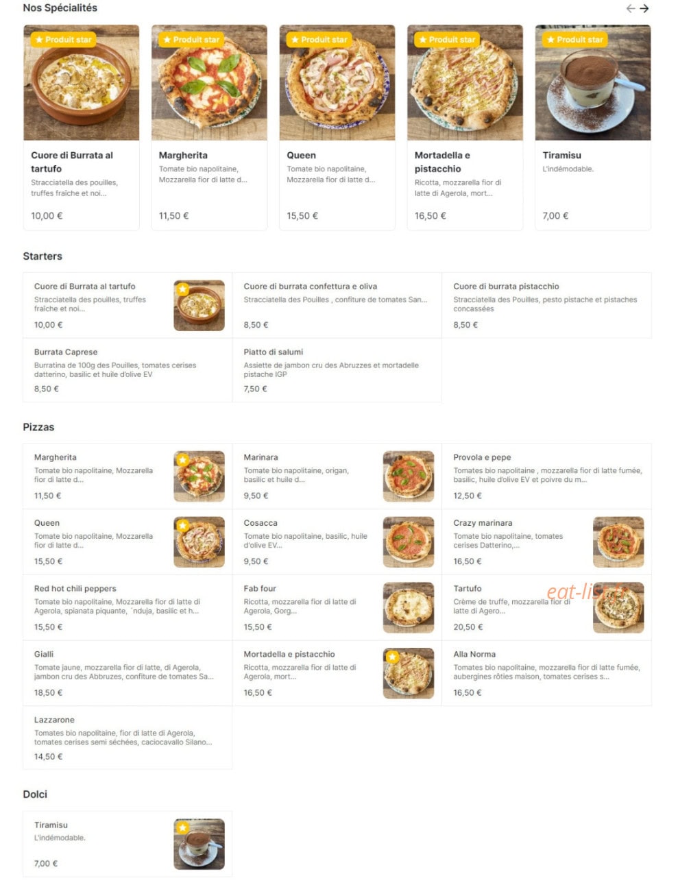 Lazzarone — carte page 1