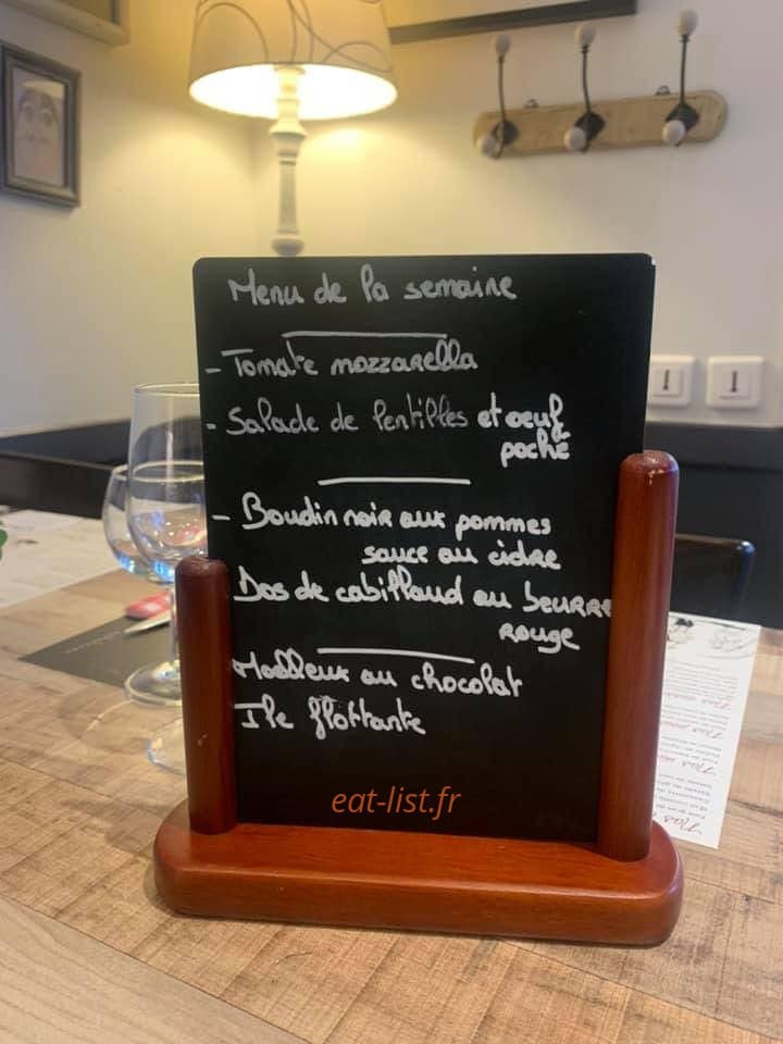 Carte et menu de Le Bistro des Enfants Nantais à Nantes — Exemple de menu de la semaine