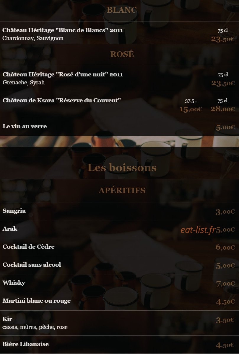 Le Cèdre — carte page 8