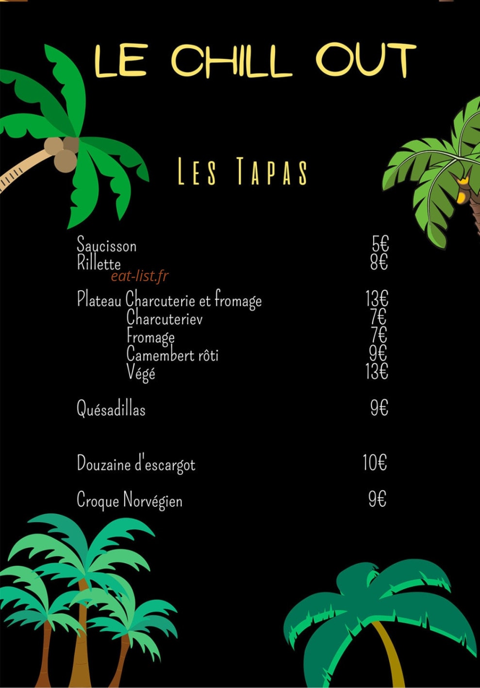 Le Chill Out — carte page 2