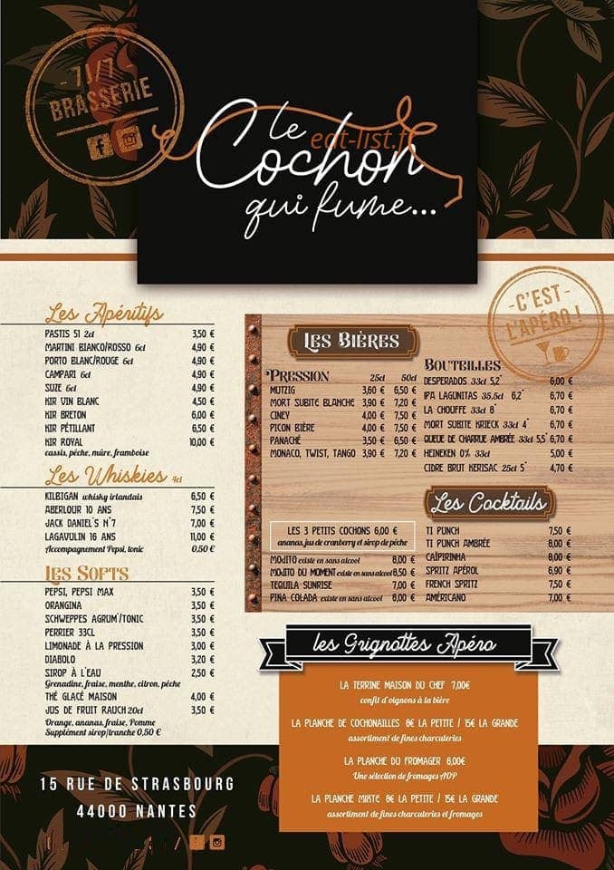 Le cochon qui fume — carte page 1
