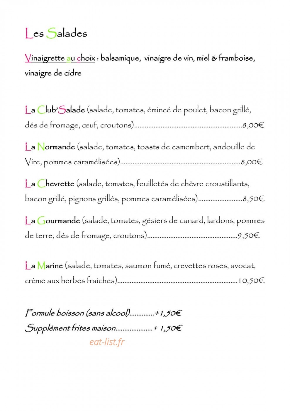 Le CookTown — carte page 1