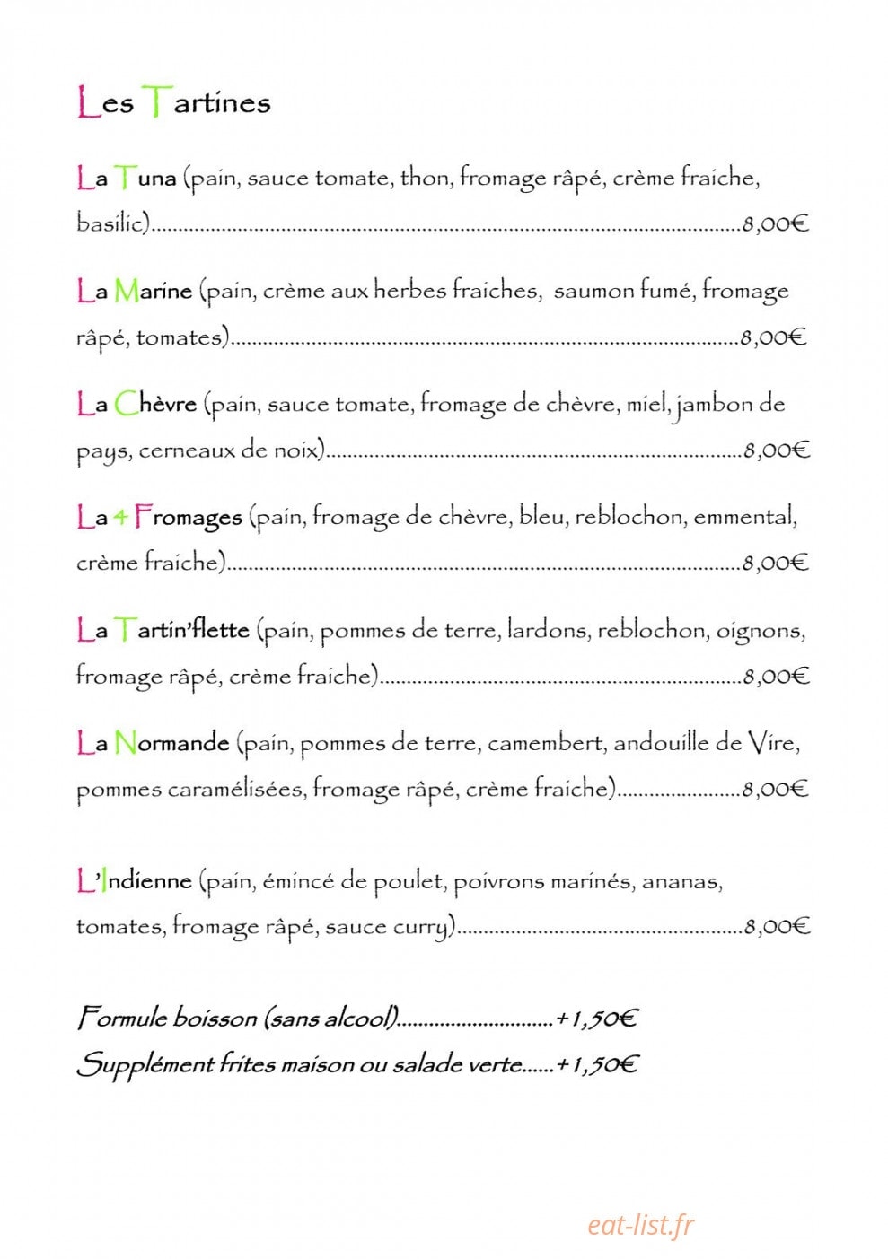 Le CookTown — carte page 2