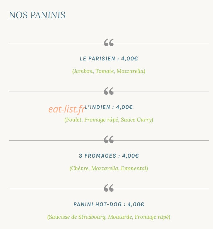 Le Fac Food — carte page 5