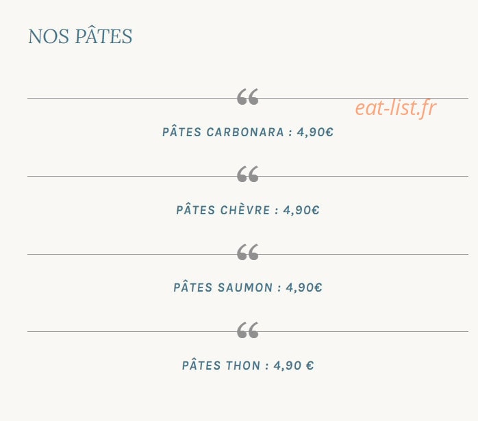 Le Fac Food — carte page 10