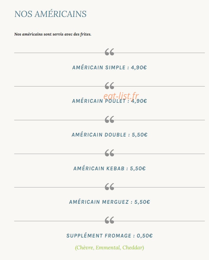 Le Fac Food — carte page 9