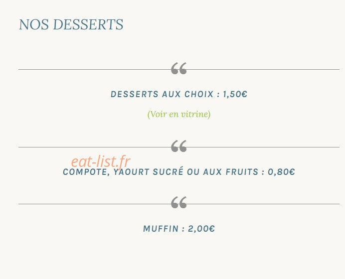 Le Fac Food — carte page 13